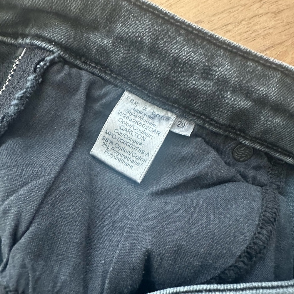 Rag & Bone Nina High-Rise Skinny Jeans – Carlton Black – Size 29 – EUC - Picture 6 of 11